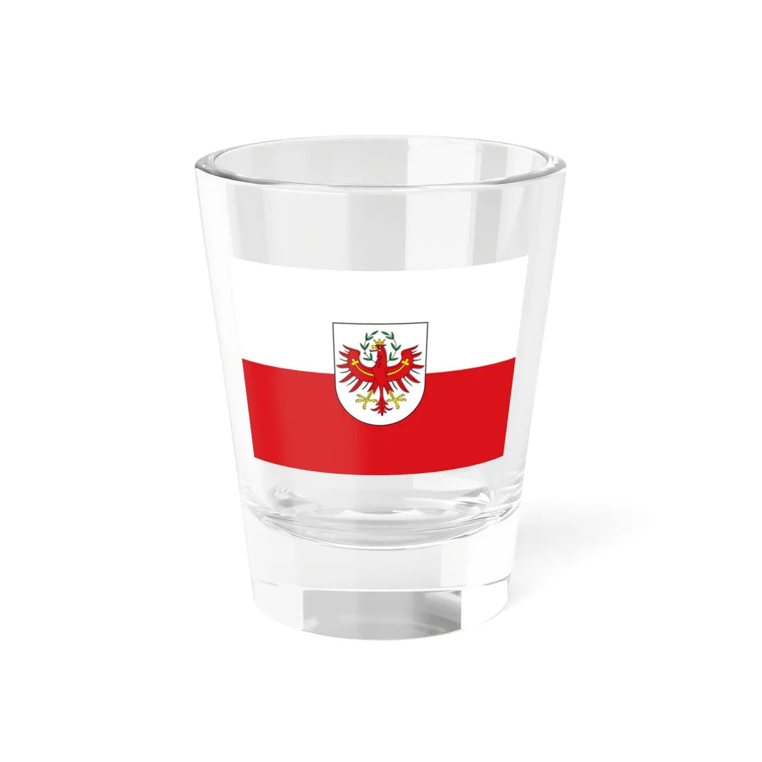 Flag of Tirol state (Austria) Shot Glass 1.5oz 1.5oz - Go Mug Yourself