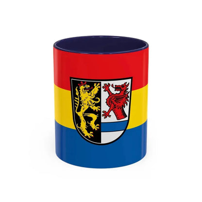 Flag of Tirschenreuth Germany - Accent Coffee Mug 11oz Navy - Go Mug Yourself