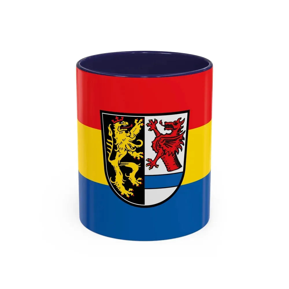Flag of Tirschenreuth Germany - Accent Coffee Mug 11oz Navy - Go Mug Yourself
