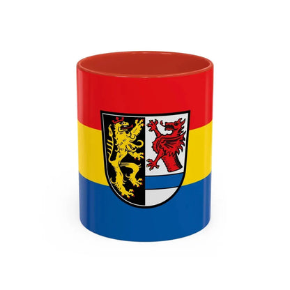 Flag of Tirschenreuth Germany - Accent Coffee Mug 11oz Red - Go Mug Yourself