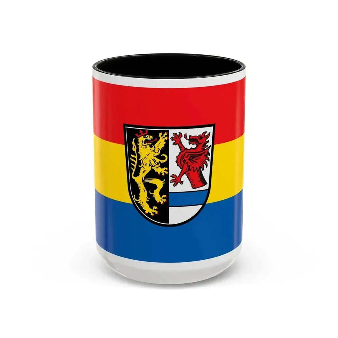 Flag of Tirschenreuth Germany - Accent Coffee Mug 15oz Black - Go Mug Yourself