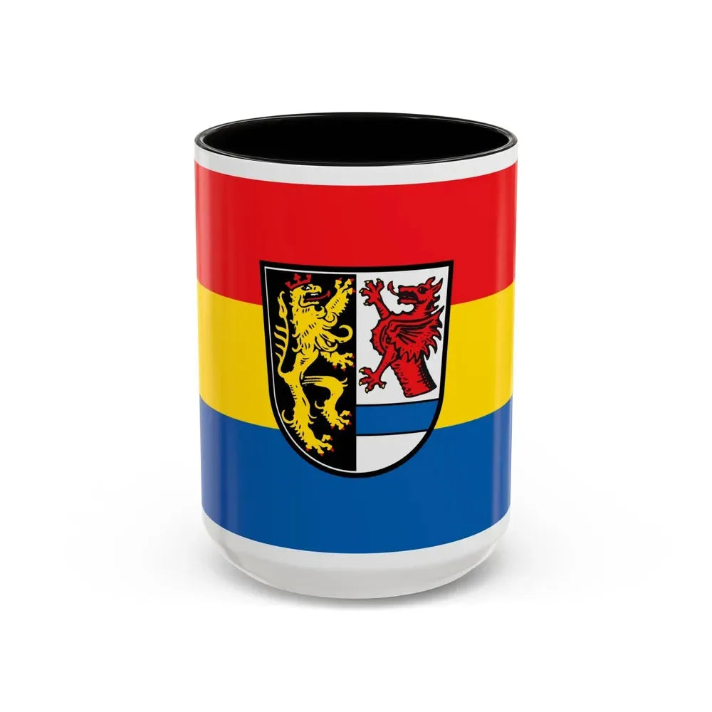 Flag of Tirschenreuth Germany - Accent Coffee Mug 15oz Black - Go Mug Yourself