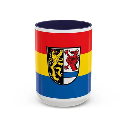 Flag of Tirschenreuth Germany - Accent Coffee Mug 15oz Navy - Go Mug Yourself