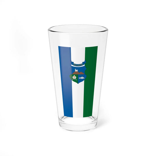 Flag of Tiszaalpar vertical (Hungary) Pint Glass 16oz 16oz - Go Mug Yourself