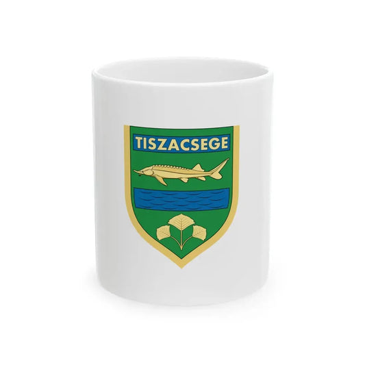 Flag of Tiszacsege (Hungary) White Coffee Mug 11oz - Go Mug Yourself