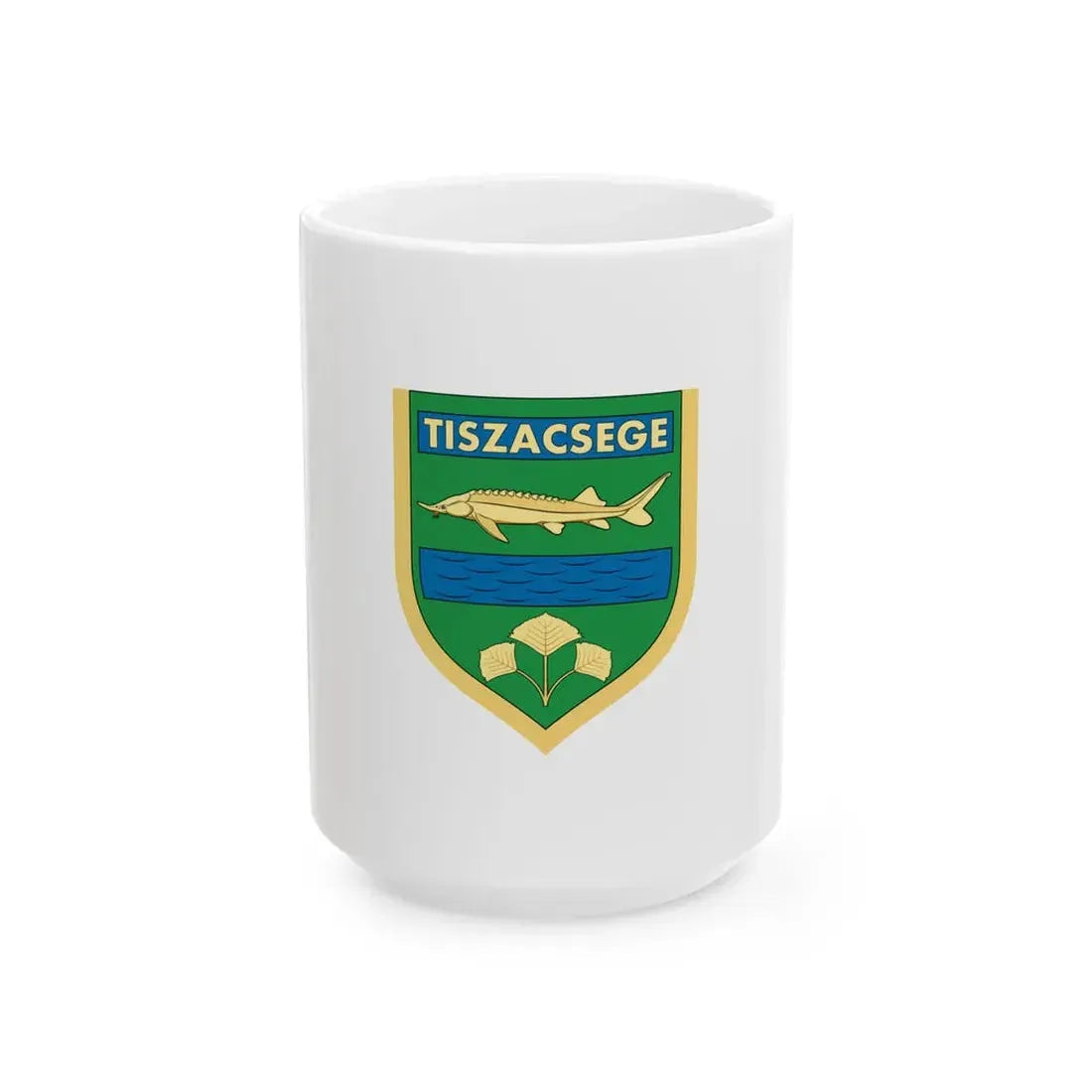 Flag of Tiszacsege (Hungary) White Coffee Mug 15oz - Go Mug Yourself