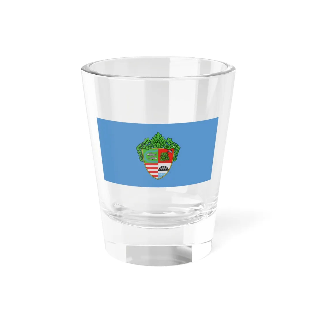 Flag of Tiszaug (Hungary) Shot Glass 1.5oz 1.5oz - Go Mug Yourself