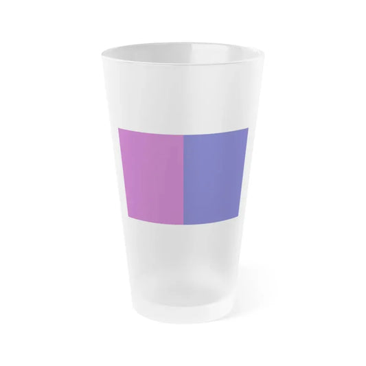 Flag of Tivoli Italy - Frosted Pint Glass 16oz 16oz Frosted - Go Mug Yourself
