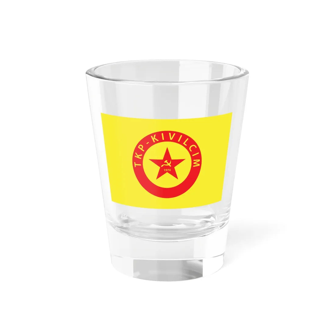 Flag of TKP-Kivilcim (Turkey) Shot Glass 1.5oz 1.5oz - Go Mug Yourself