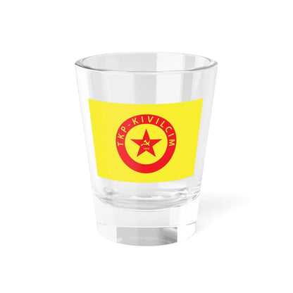Flag of TKP-Kivilcim (Turkey) Shot Glass 1.5oz 1.5oz - Go Mug Yourself
