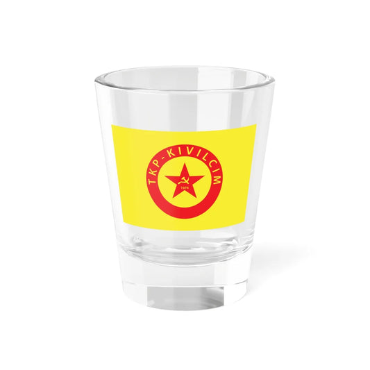 Flag of TKP-Kivilcim (Turkey) Shot Glass 1.5oz 1.5oz - Go Mug Yourself