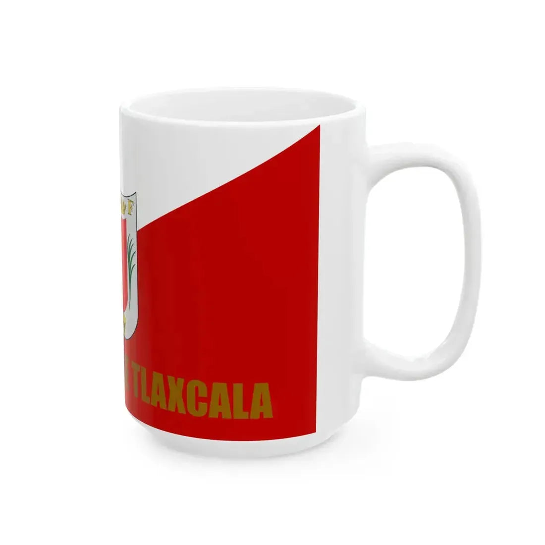 Flag of Tlaxcala reverse side (Mexico) White Coffee Mug - Go Mug Yourself
