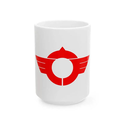 Flag of Toba Mie (Japan) White Coffee Mug 15oz - Go Mug Yourself