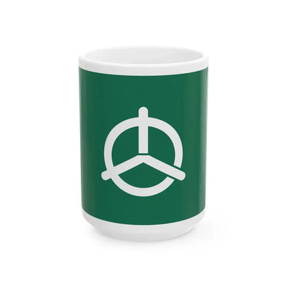 Flag of Tobe Ehime (Japan) White Coffee Mug 15oz - Go Mug Yourself