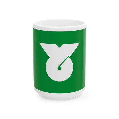 Flag of Tobishima Aichi (Japan) White Coffee Mug 15oz - Go Mug Yourself