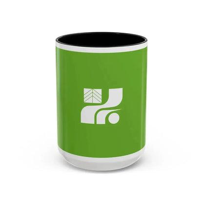 Flag of Tochigi Prefecture Japan - Accent Coffee Mug 15oz Black - Go Mug Yourself