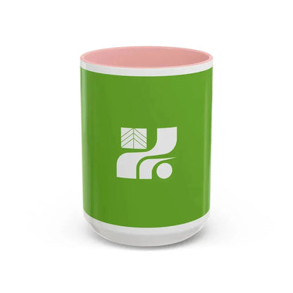 Flag of Tochigi Prefecture Japan - Accent Coffee Mug 15oz Pink - Go Mug Yourself