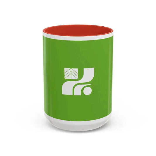 Flag of Tochigi Prefecture Japan - Accent Coffee Mug 15oz Red - Go Mug Yourself