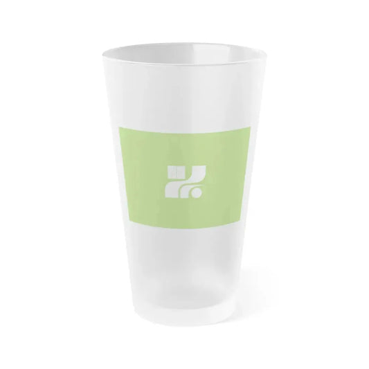 Flag of Tochigi Prefecture Japan - Frosted Pint Glass 16oz 16oz Frosted - Go Mug Yourself