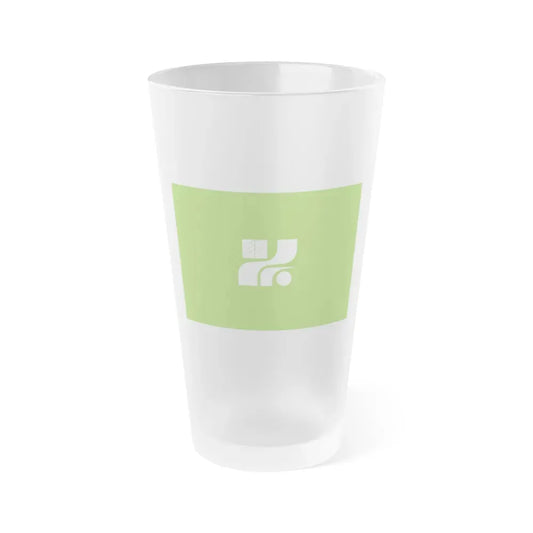 Flag of Tochigi Prefecture Japan - Frosted Pint Glass 16oz 16oz Frosted - Go Mug Yourself