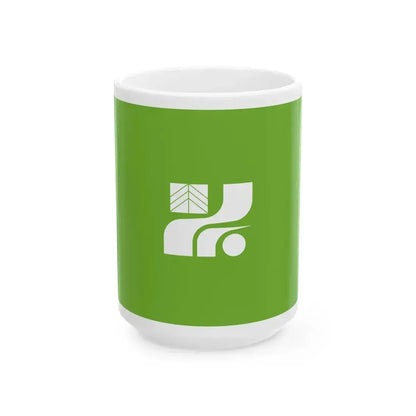 Flag of Tochigi Prefecture Japan - White Coffee Mug 15oz - Go Mug Yourself