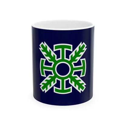 Flag of Todohokke Hokkaido 1976-2004 (Japan) White Coffee Mug 11oz - Go Mug Yourself
