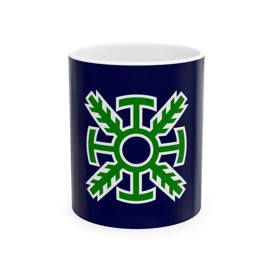 Flag of Todohokke Hokkaido 1976-2004 (Japan) White Coffee Mug 11oz - Go Mug Yourself