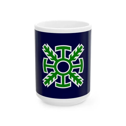 Flag of Todohokke Hokkaido 1976-2004 (Japan) White Coffee Mug 15oz - Go Mug Yourself
