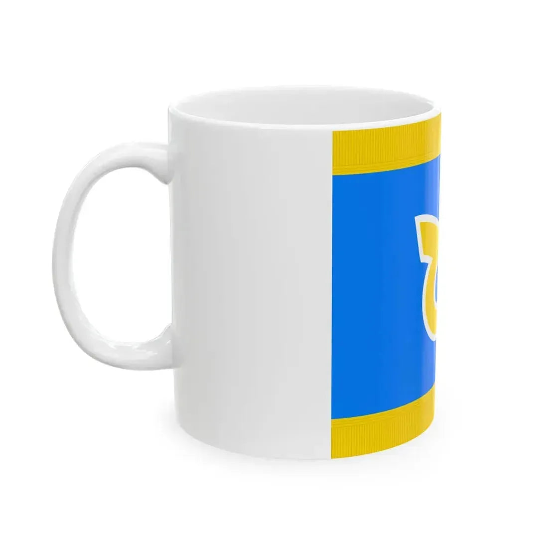 Flag of Toi Hokkaido 1968-2004 fringed (Japan) White Coffee Mug - Go Mug Yourself