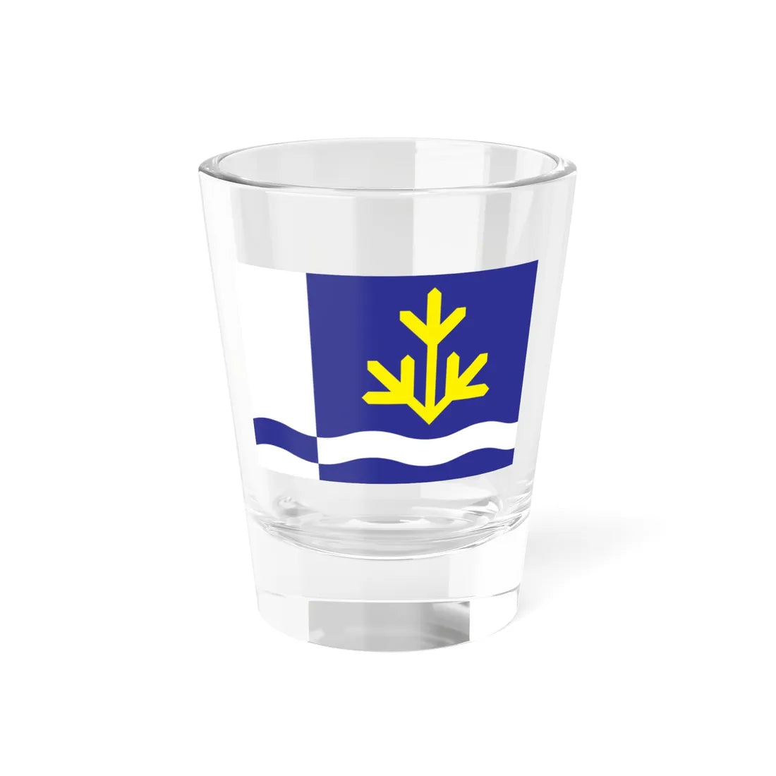 Flag of Toila Parish (Estonia) Shot Glass 1.5oz 1.5oz - Go Mug Yourself
