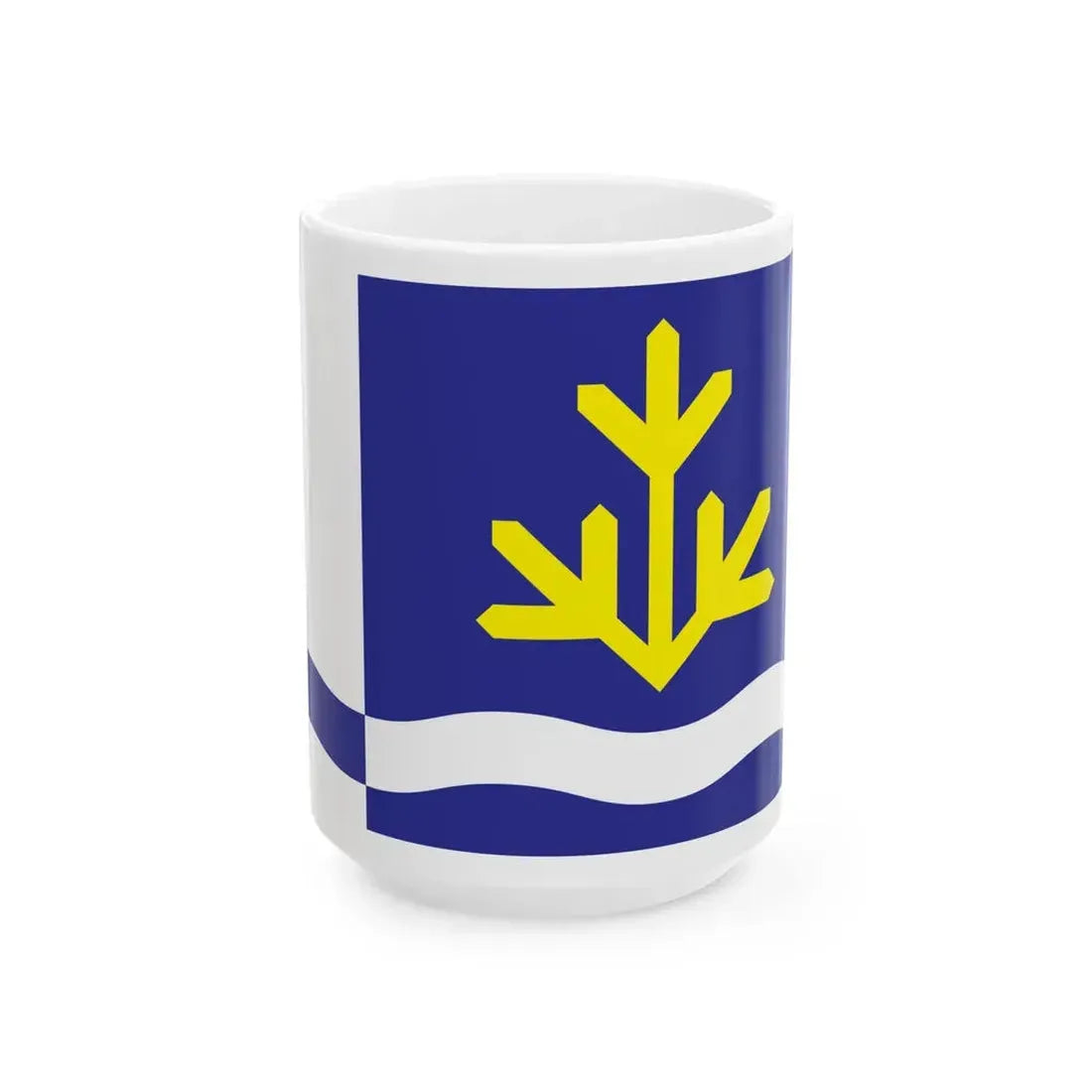 Flag of Toila Parish (Estonia) White Coffee Mug 15oz - Go Mug Yourself
