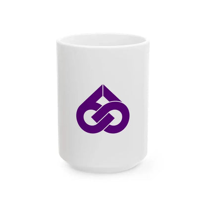 Flag of Tokai Aichi vertical (Japan) White Coffee Mug 15oz - Go Mug Yourself