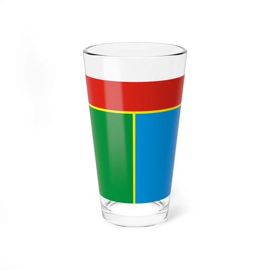 Flag of Tokmak (Ukraine) Pint Glass 16oz 16oz - Go Mug Yourself