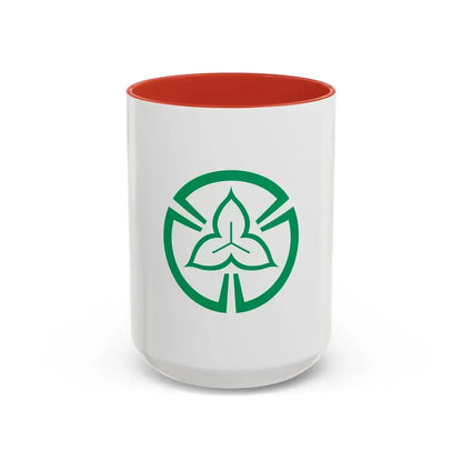 Flag of Tokorozawa Saitama Japan - Accent Coffee Mug 15oz Red - Go Mug Yourself
