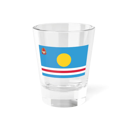 Flag of Toktogul District (Kyrgyzstan) Shot Glass 1.5oz 1.5oz - Go Mug Yourself