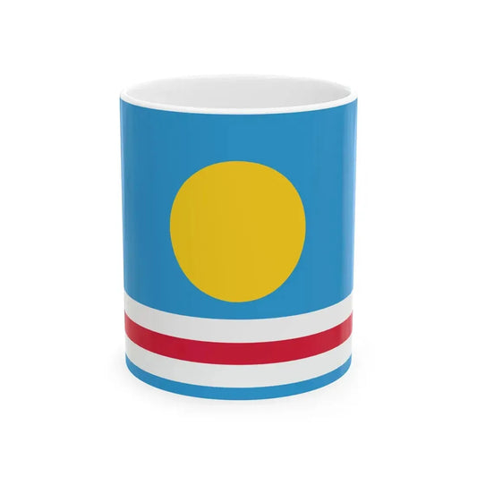 Flag of Toktogul District (Kyrgyzstan) White Coffee Mug 11oz - Go Mug Yourself