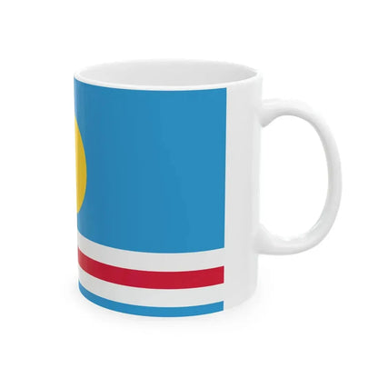 Flag of Toktogul District (Kyrgyzstan) White Coffee Mug - Go Mug Yourself