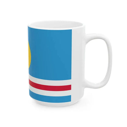 Flag of Toktogul District (Kyrgyzstan) White Coffee Mug - Go Mug Yourself