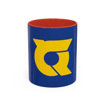Flag of Tokushima Prefecture Japan - Accent Coffee Mug 11oz Red - Go Mug Yourself
