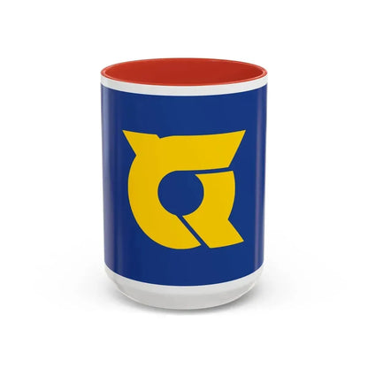 Flag of Tokushima Prefecture Japan - Accent Coffee Mug 15oz Red - Go Mug Yourself