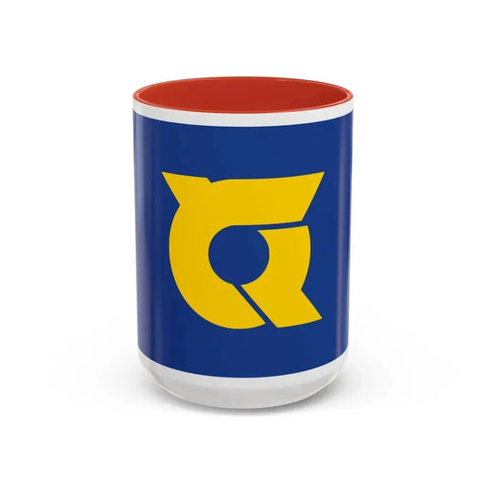 Flag of Tokushima Prefecture Japan - Accent Coffee Mug 15oz Red - Go Mug Yourself
