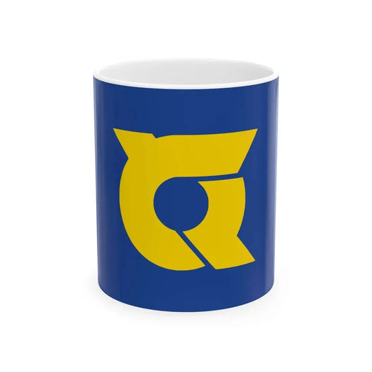 Flag of Tokushima Prefecture Japan - White Coffee Mug 11oz - Go Mug Yourself