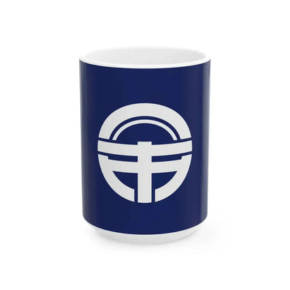 Flag of Tokushima Tokushima (Japan) White Coffee Mug 15oz - Go Mug Yourself