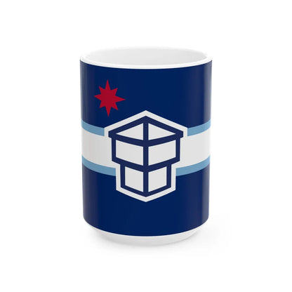 Flag of Toledo Ohio 2025 (United States) White Coffee Mug 15oz - Go Mug Yourself