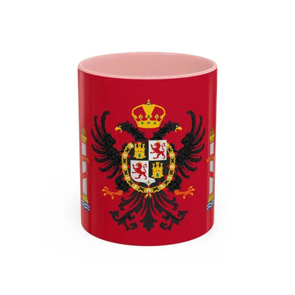 Flag of Toledo Spain - Accent Coffee Mug 11oz Pink - Go Mug Yourself