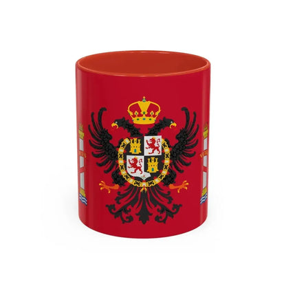 Flag of Toledo Spain - Accent Coffee Mug 11oz Red - Go Mug Yourself