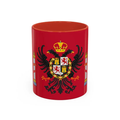 Flag of Toledo Spain - Accent Coffee Mug 11oz Red - Go Mug Yourself