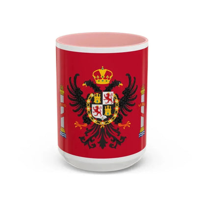 Flag of Toledo Spain - Accent Coffee Mug 15oz Pink - Go Mug Yourself