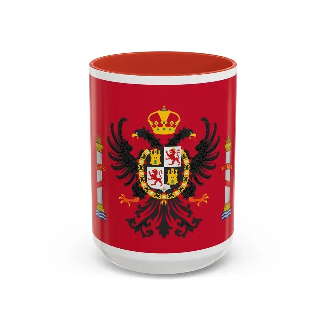 Flag of Toledo Spain - Accent Coffee Mug 15oz Red - Go Mug Yourself