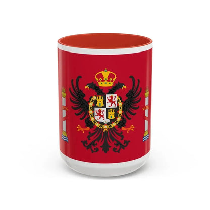 Flag of Toledo Spain - Accent Coffee Mug 15oz Red - Go Mug Yourself